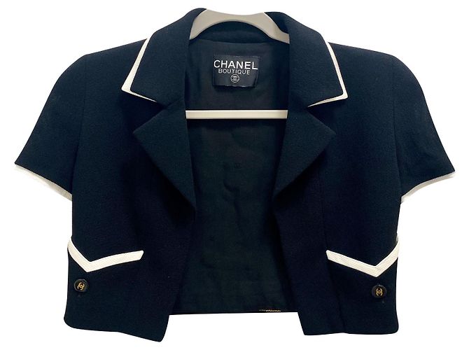 Chanel Jackets Navy blue