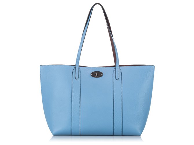 Mulberry Blue Bayswater Leather Tote Bag Light blue Pony-style calfskin  ref.299986