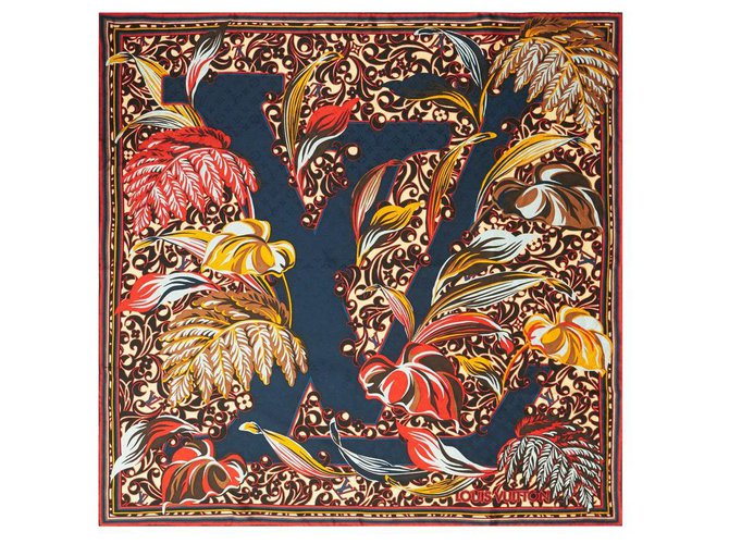 Louis Vuitton LV Louis in the Jungle scarf Multiple colors Silk  ref.300135