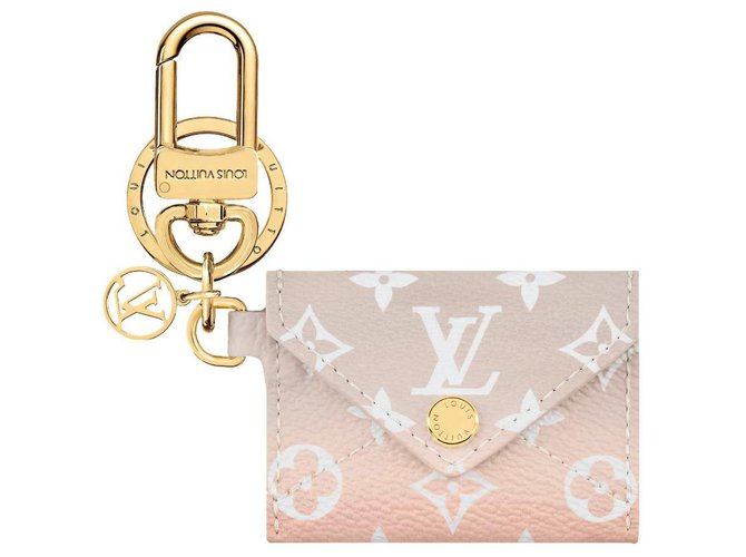 Louis Vuitton Llavero con dije LV Kirigami Rosa Cuero  ref.300362
