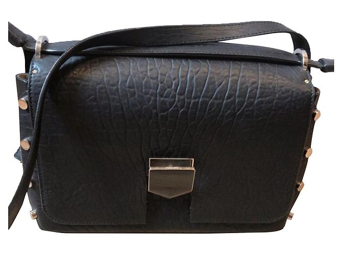 Borsa a mano Jimmy Choo Lockett in pelle nera Nero