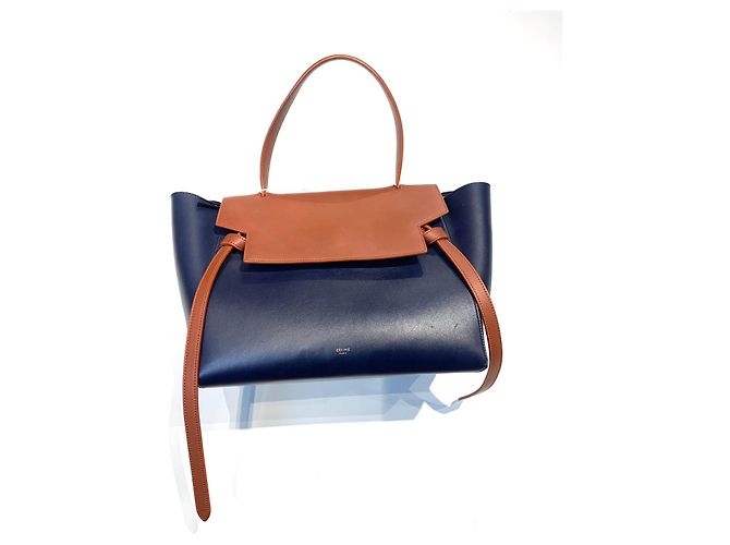 Bolsa com cinto Céline preta de couro Azul