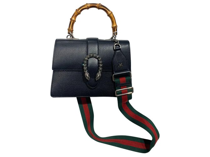 Dionysus Gucci Handbags Black Leather  ref.300384