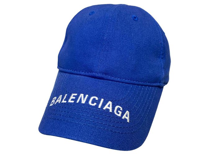 Balenciaga cappelli Blu Cotone  ref.300394