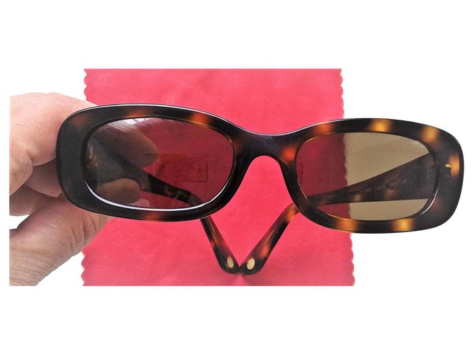 Par de gafas de sol modelo CHANEL 5011 - año 2000 Castaño Avellana Castaña Chocolate Marrón oscuro Plástico  ref.300407