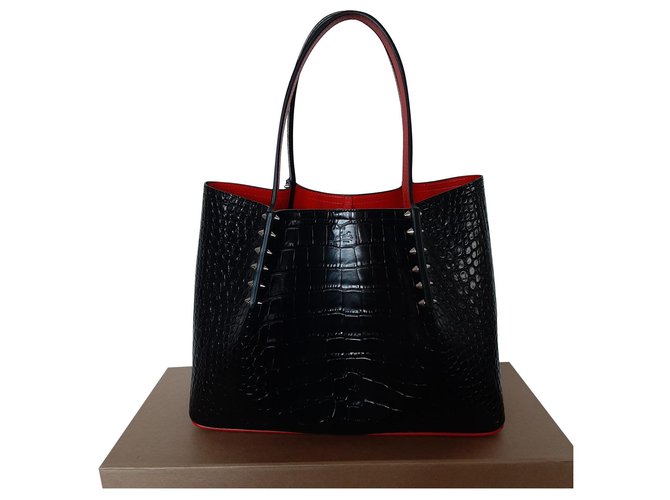 Christian Louboutin CABAROCK Black Red Leather  ref.300745