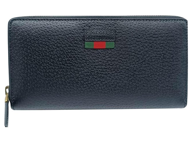 Gucci Wallets Black Leather  ref.300756
