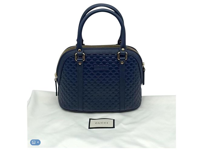 Gucci Handtaschen Blau Leder  ref.300762