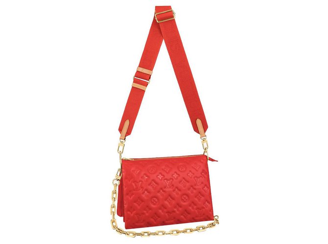 Louis Vuitton LV Coussin Red nuovo Rosso Pelle  ref.300802