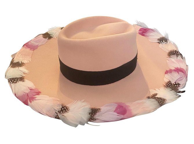Chapéu Chanel Rosa Lã  ref.300869