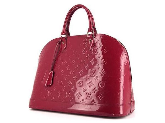 Alma Louis Vuitton Handbags Red Patent leather  ref.300969