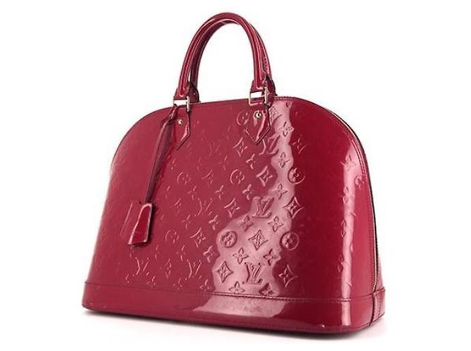 Louis Vuitton Alma Handtasche Rotes Lackleder