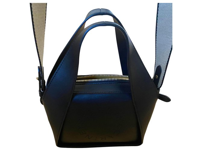 Stella Mc Cartney Handbag Small Tote in Black Eco Nylon Leather  ref.300987