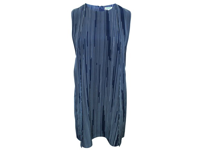 Kenzo Blaues Kleid mit Seitenwänden Marineblau Polyester  ref.301048