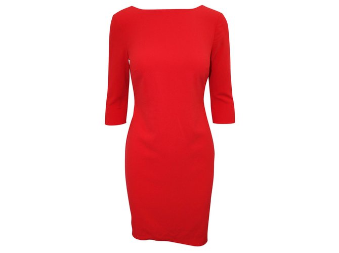 Halston Heritage Little Red Dress Polyester  ref.301089