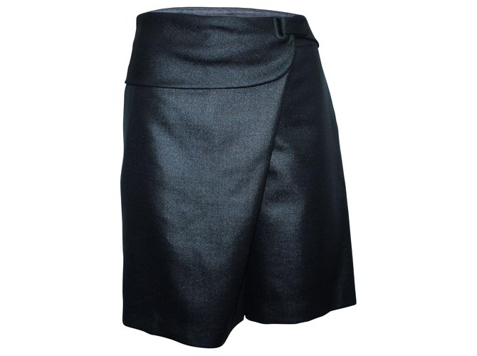 Emporio Armani Semi Shiny Short Pants Black Polyester ref.301229