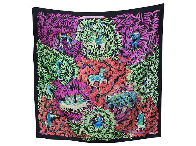 Hermès Sciarpa di seta La Promenade de Platon Multicolore