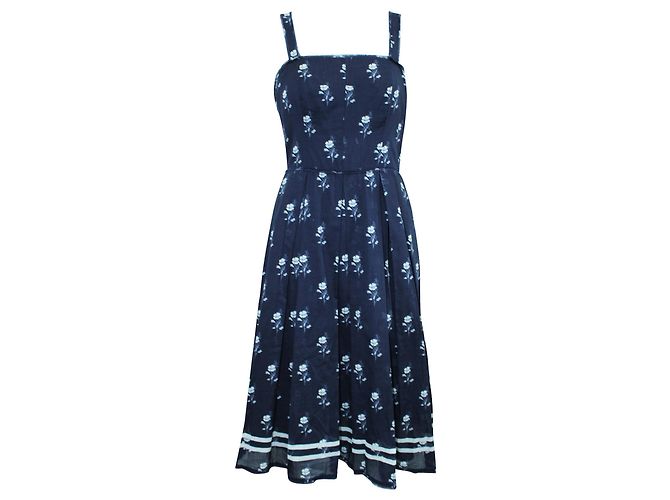 Jigsaw Abito blu navy con stampa bianca