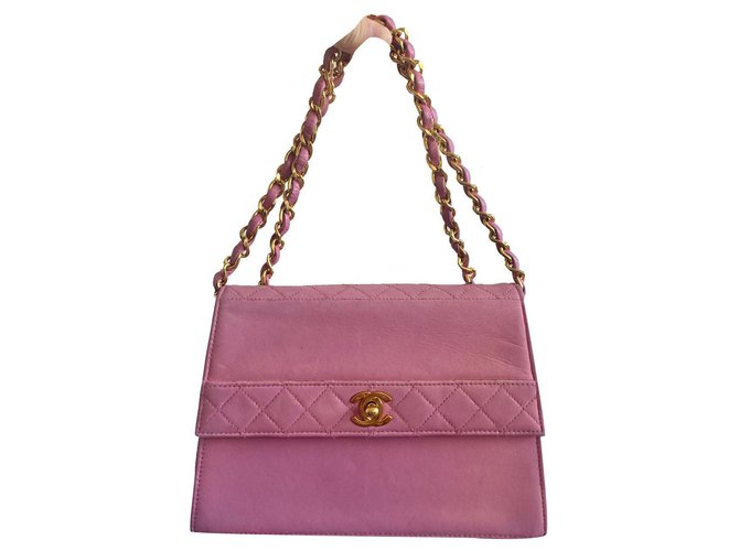 RARE# Vintage Burberry Pink Handbag With Key Lock!!!