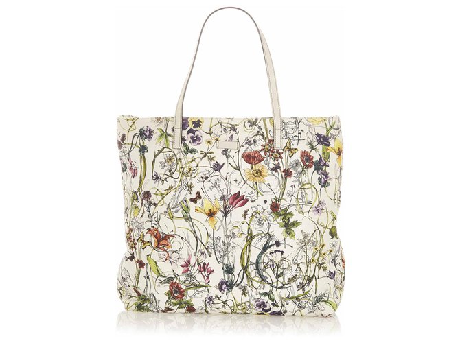 Gucci, Bags, Gucci Floral Large Canvas Tote