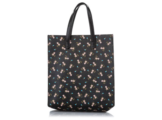 Givenchy Black Antigona Floral Leather Tote Bag Multiple colors Pony-style calfskin  ref.301482