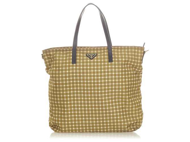 Prada Neutrals, Pattern Print Tessuto Stampato Tote