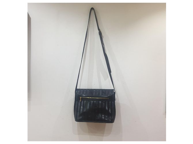 Autre Marque Bolsa de ombro listrada Mollerus Preto