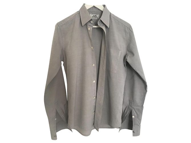 Hermès Hemden Grau Baumwolle