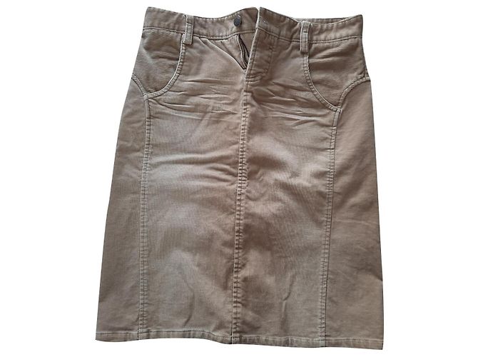 Armani Exchange Bolsa Armani - saia de veludo (Belge) Bege