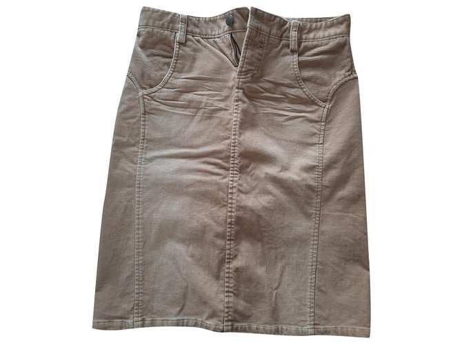 Armani exchange - falda de terciopelo (belge) Beige  ref.301891