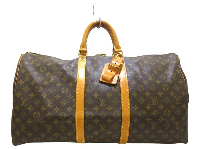 Louis Vuitton Keepall 55 Brown Cloth  ref.301906