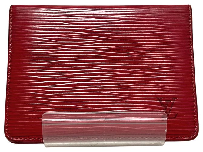 Porte-cartes daily en cuir Louis Vuitton Rouge en Cuir - 31613397