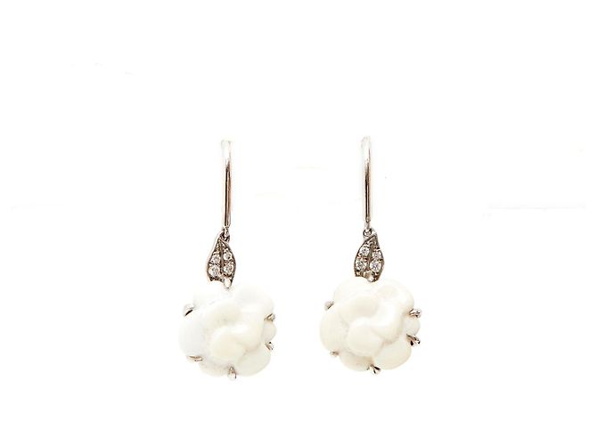 Chanel CAMELIA PM GOLD 18k diamantes Prata