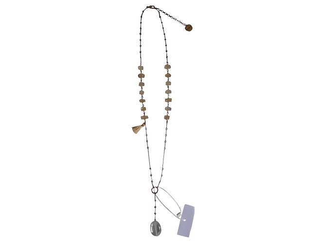 Colar longo de metal Max Mara Studio Bronze