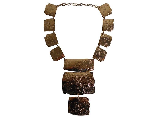 MAX MARA necklace  in hammered metal.