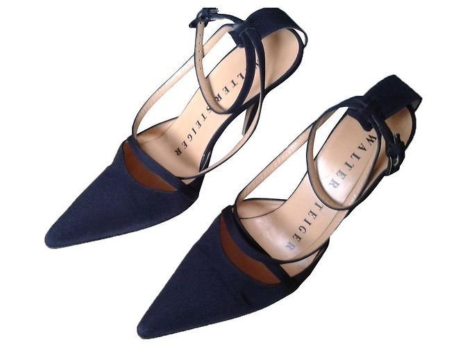 Walter Steiger Navy Blue Canvas Sandals
