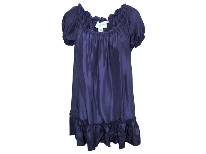 Autre Marque Purple silk dress  ref.302229
