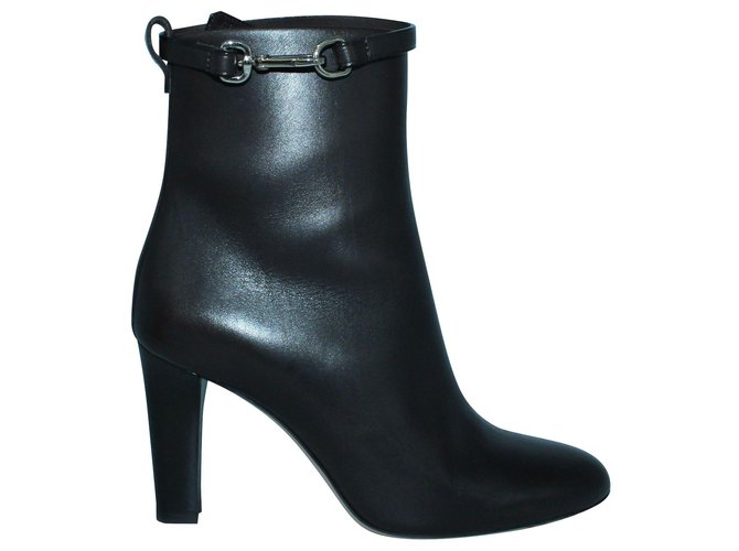 Bally Black leather ankle boots  ref.302251