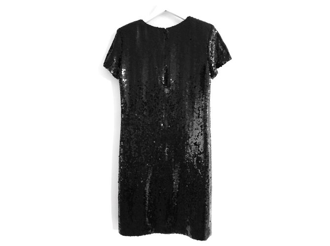 Chanel Black 'Paris-Hamburg' Black Sequin Dress Silk  ref.302446