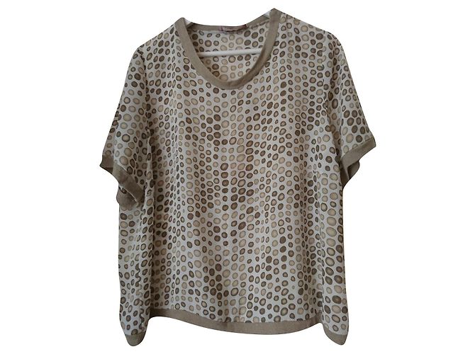 Autre Marque Top La Maison du Jersey Estampado Bege