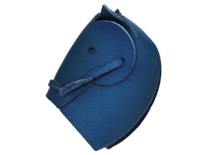 Hermès Amuletos bolsa Azul Cuero  ref.302563