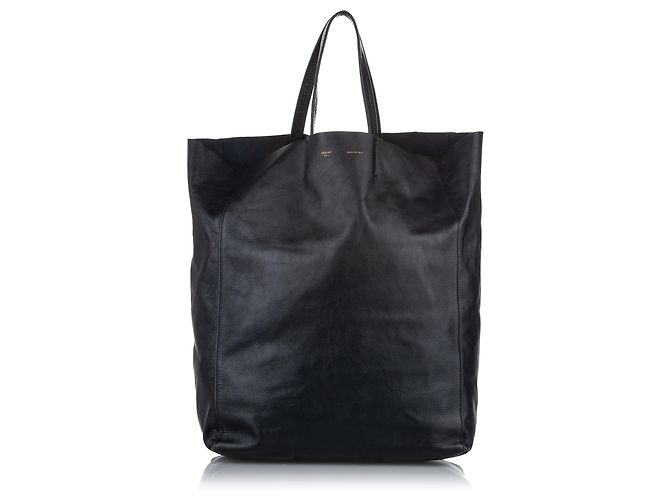 Céline Borsa tote in pelle Cabas verticale piccola nera Celine