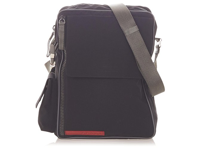 Prada Black Sports Tessuto Crossbody Bag Nylon Cloth  ref.302746