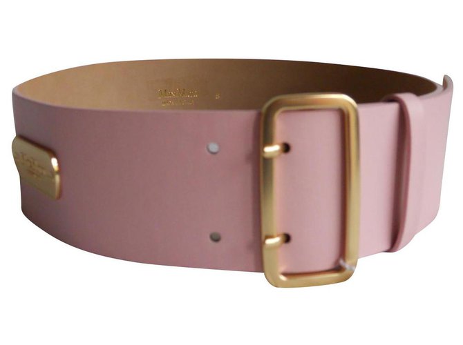 Real leather belt MAX MARA Pink  ref.302943