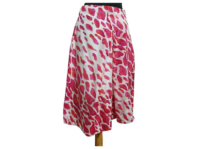 Gonna midi Hugo Boss in seta e cotone multicolore