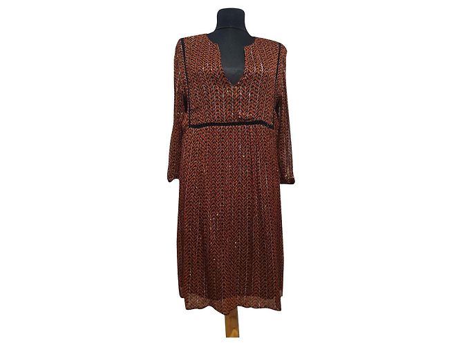 Vestido Ba&Sh Willow noir em viscose Multicor