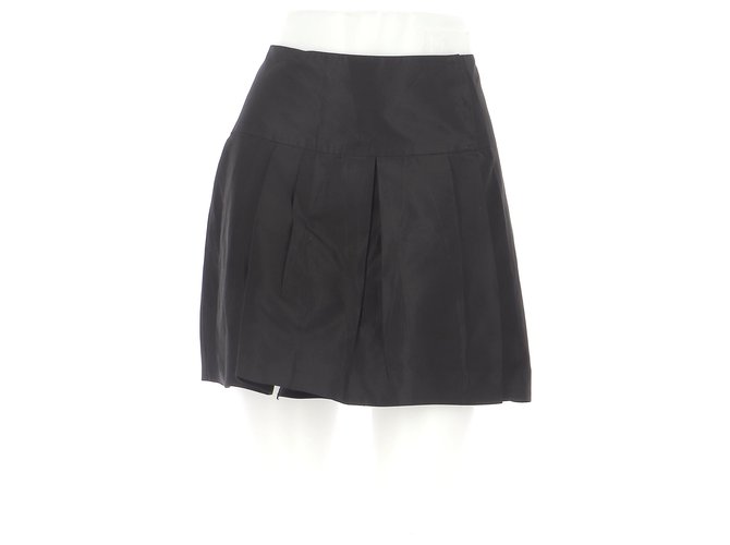 Prada Skirt suit Black Silk  ref.303037