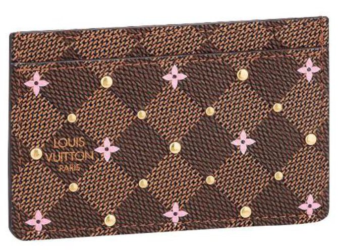 Louis Vuitton LV card holder new Brown Leather  ref.303040