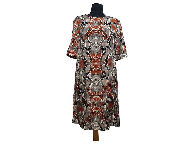 Day Birger & Mikkelsen Schlangenmuster Viskose Kleid Mehrfarben