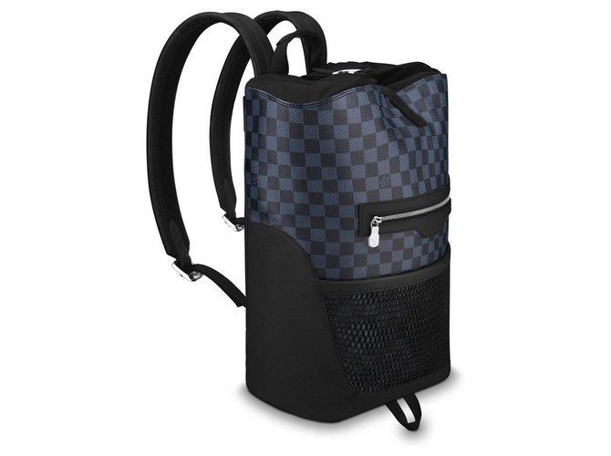 LOUIS VUITTON Matchpoint Backpack Blue Leather  ref.303205
